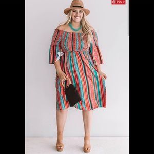 Ready For Fiji Smocked Midi Dress